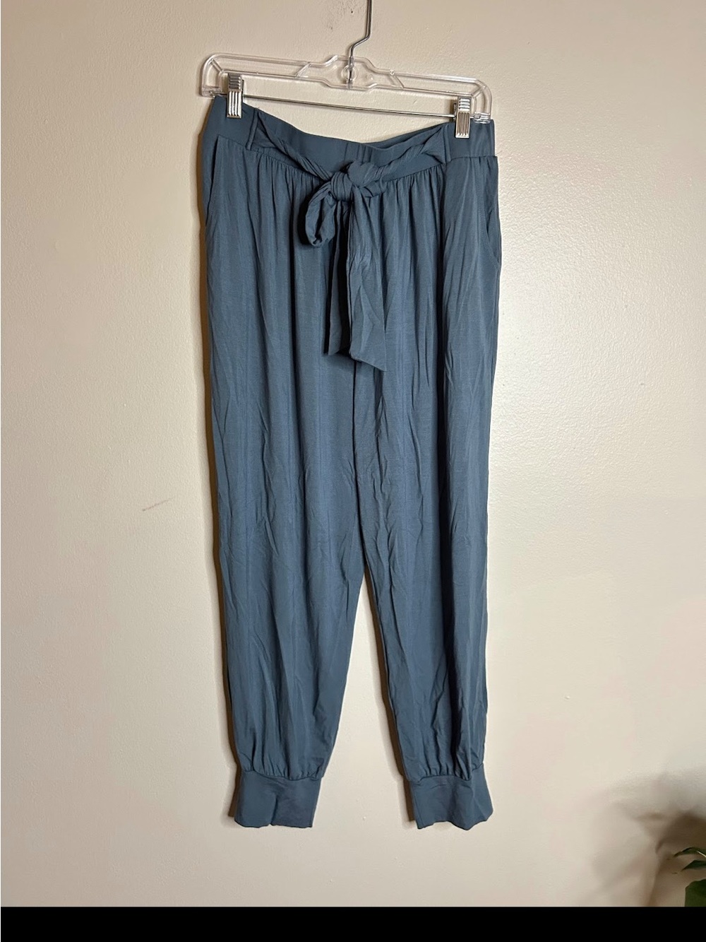 Sozy Pants WOmens Large Tie Waist Joggers Comfort Lightweight Casual Lounge